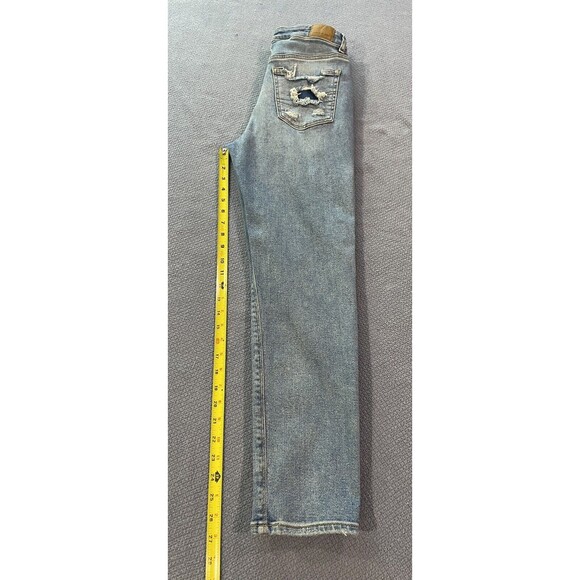 AMERICAN EAGLE High Rise Distressed Mom Jeans Size  2 Short - Picture 4 of 13